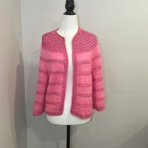 Vintage Saks Fifth‎ Avenue Hot Pink Cardigan